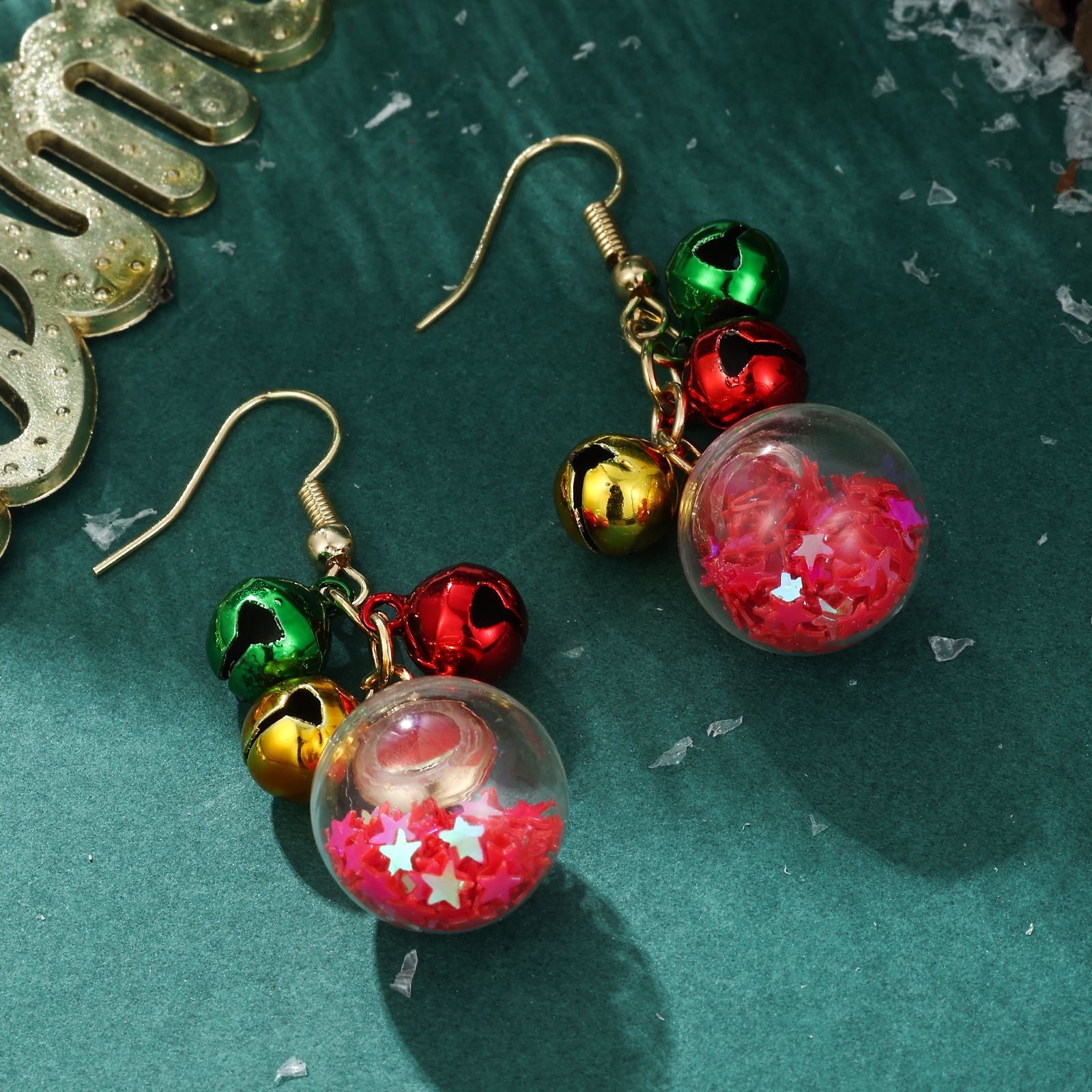 Wholesale Christmas Santa Snowman Bell Earrings For Women Zinc Alloy Party Wear Fashion Accessory