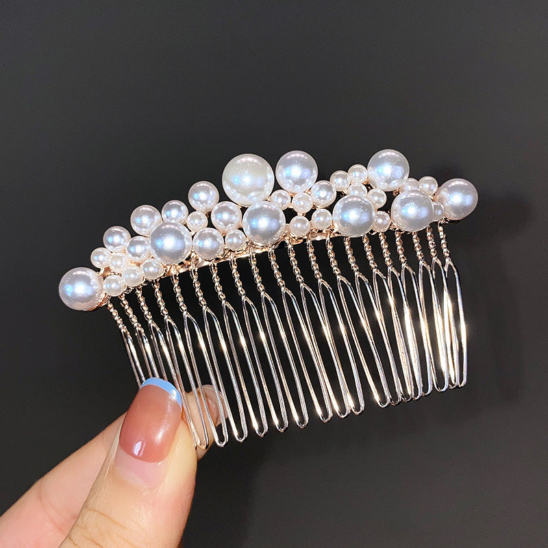 Wholesale Zircon Pearl Hair Comb Disk Bow Hair Clips