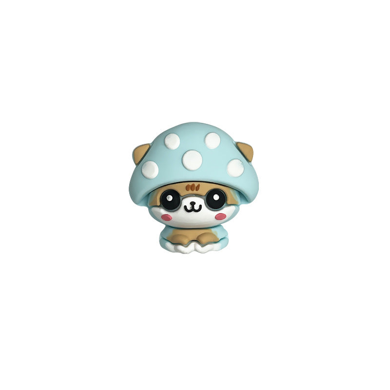 Wholesale 10pcs/pack 3D Glue Macaron Color Stereo Mushroom DIY Beads