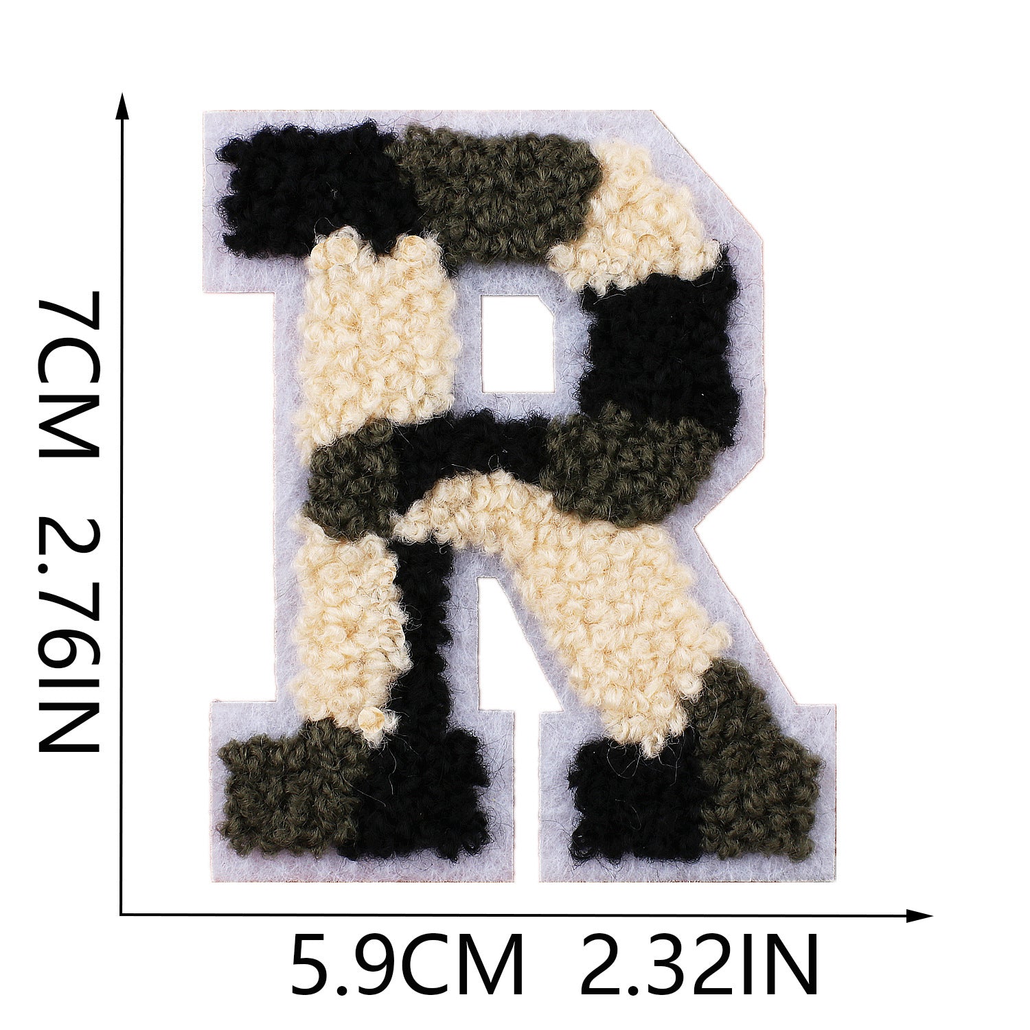 Wholesale Camouflage English letter embroidered towel patch