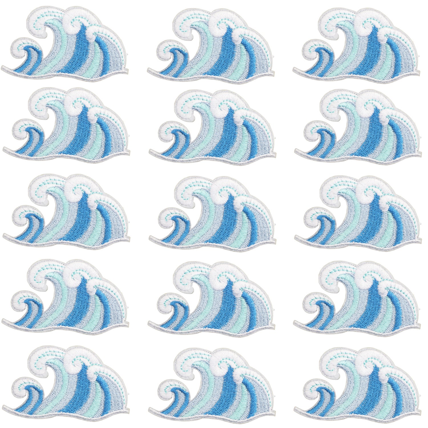 Wholesale Ocean Wave Embroidery Patch Big Ocean Wave Patch