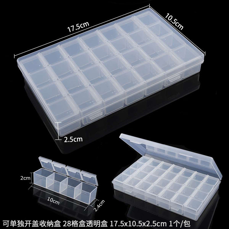 Wholesale Handmade DIY Bead Jewelry Removable Transparent Plastic Storage Box Tools