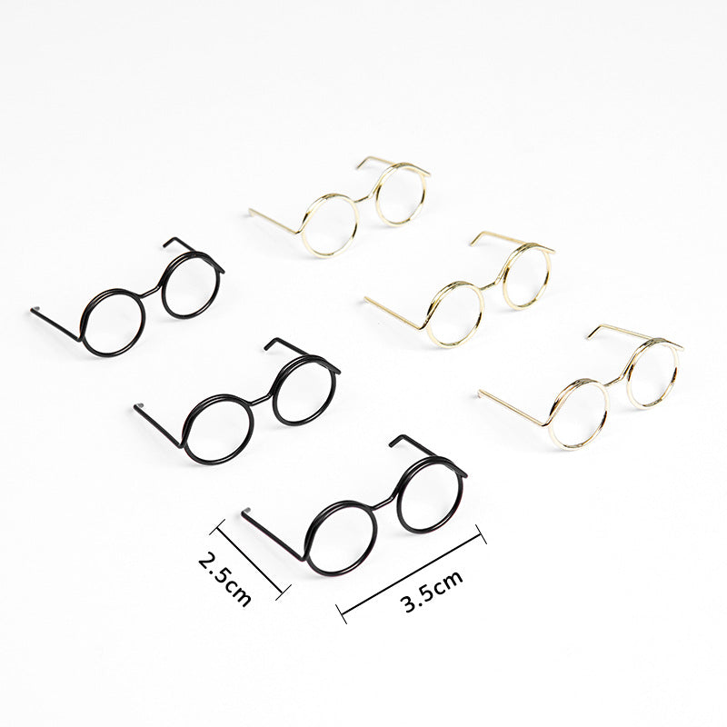 Wholesale Handmade DIY plush twisted stick accessories material doll black eyes nose Christmas hat scarf Accessories