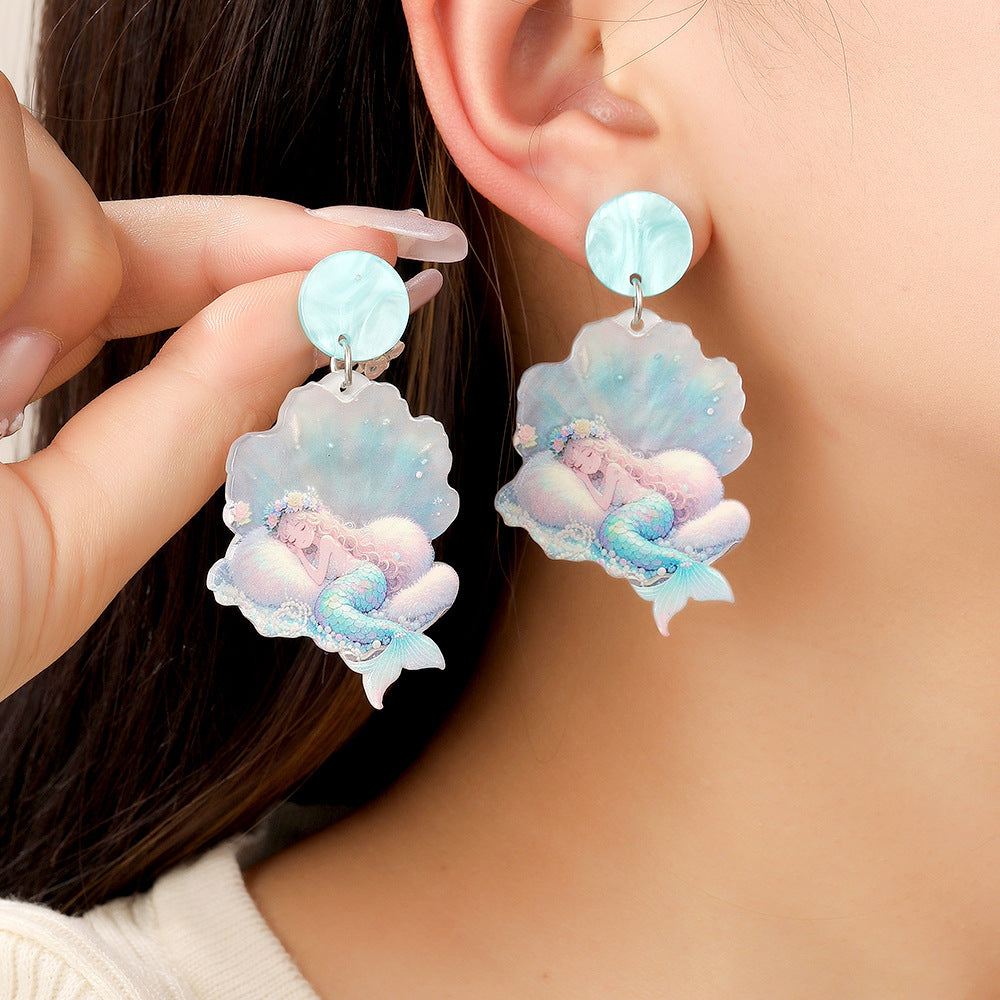Wholesale Small fresh three-dimensional flower earrings