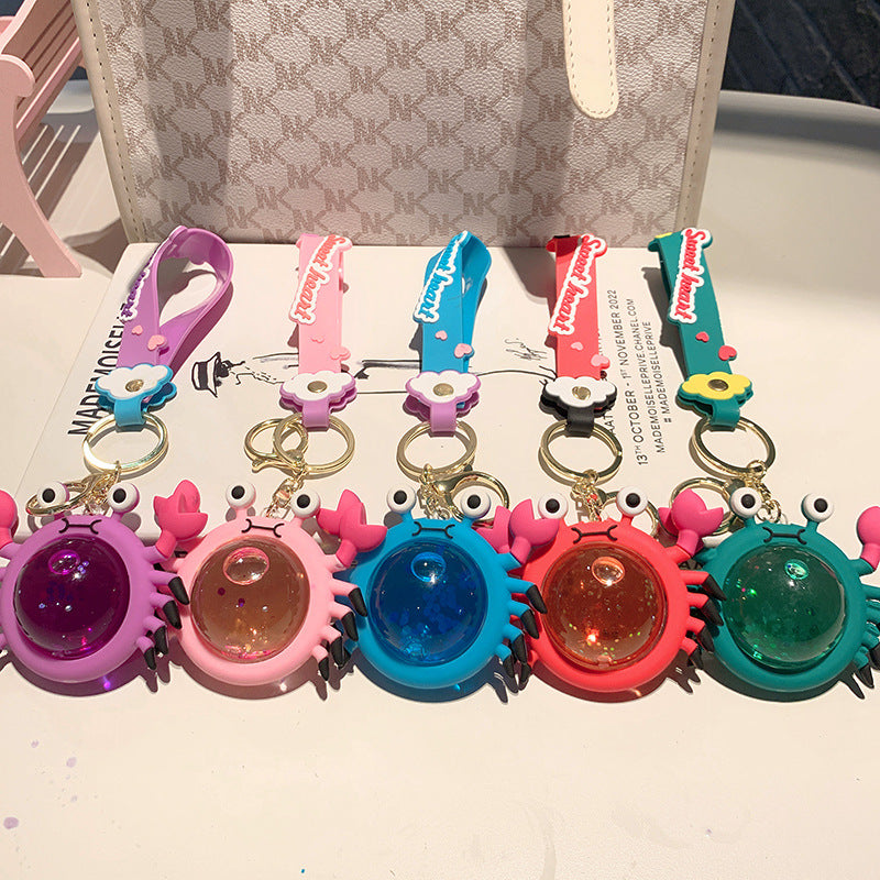 Llavero flotante de cangrejo de petróleo acrílico de aceite acrílico al por mayor