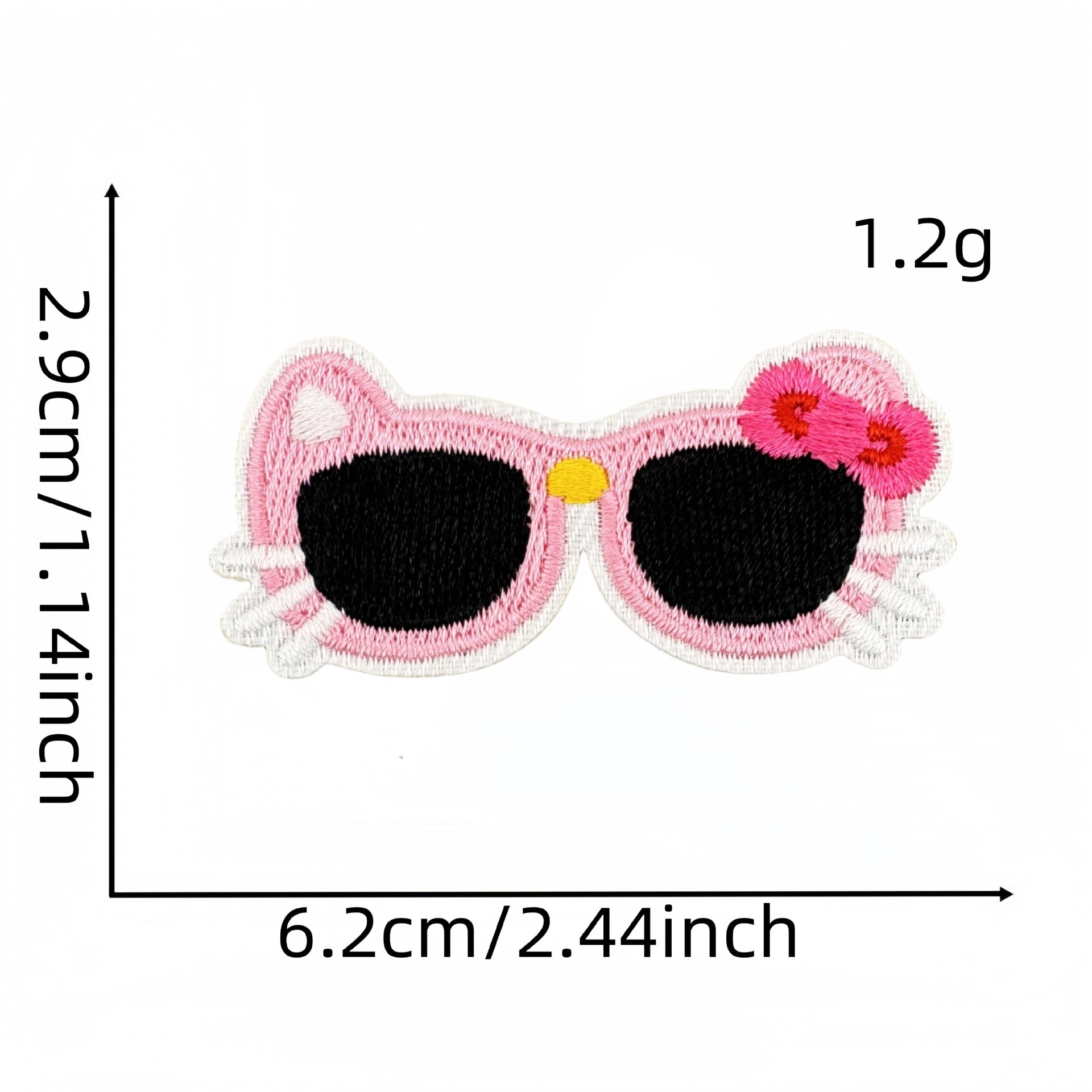 Wholesale Stylish Embroidered Patch Funny Sunglasses Watermelon Design Iron On For Bags Hats Clothing DIY Craft Supply