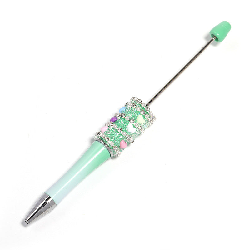 Wholesale beadable pens Flash rhinestone diy beadable pen