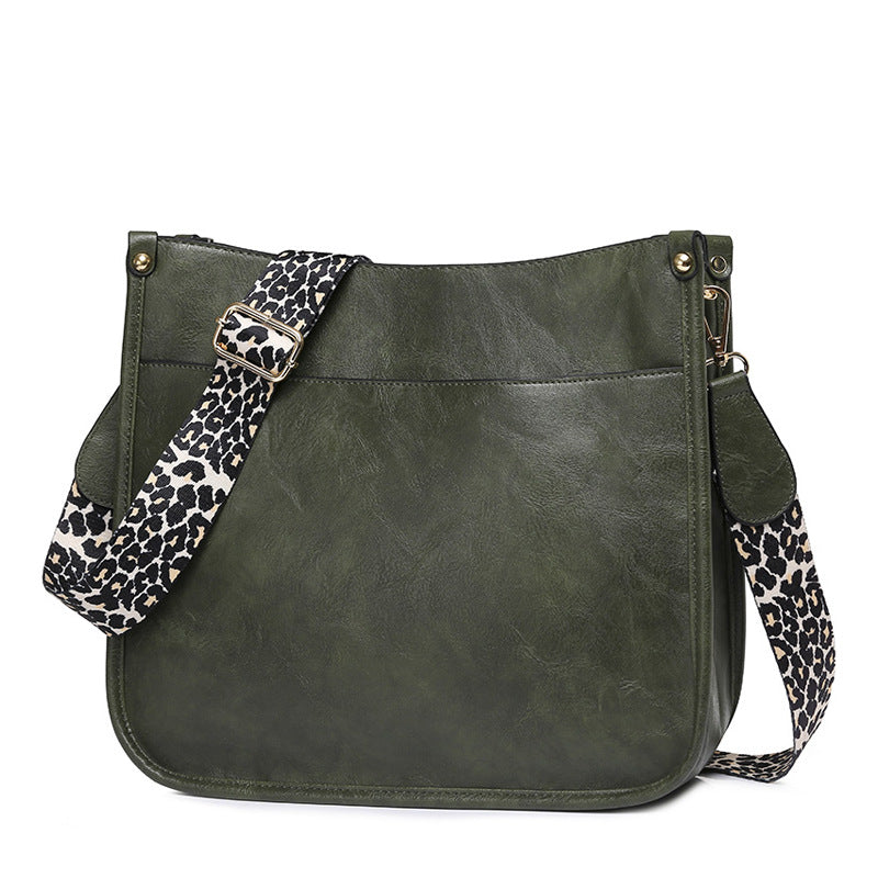 Wholesale New PU Candy Color Simple Wide Shoulder Strap Shoulder Bag