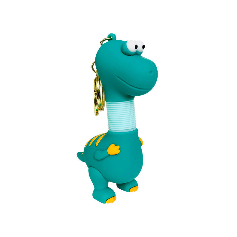 Wholesale Creative Cartoon Telescopic Dinosaur Doll Toy Car PVC Keychain