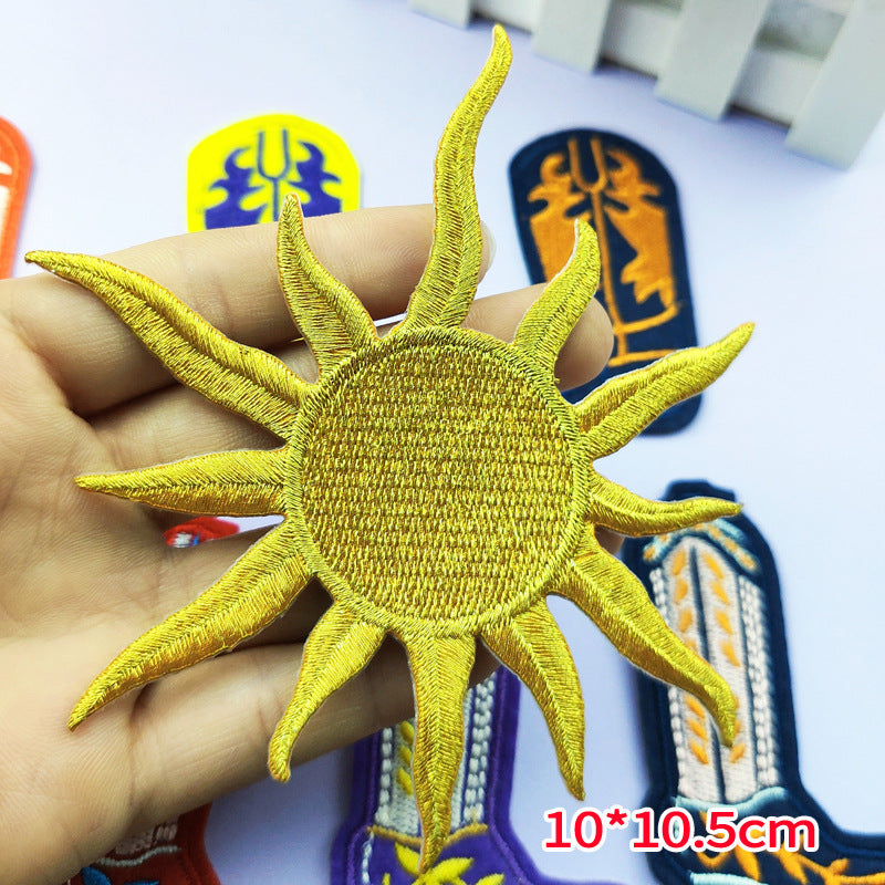 Wholesale Cartoon Shoes Sun Embroidery Children's Clothing Patch FS