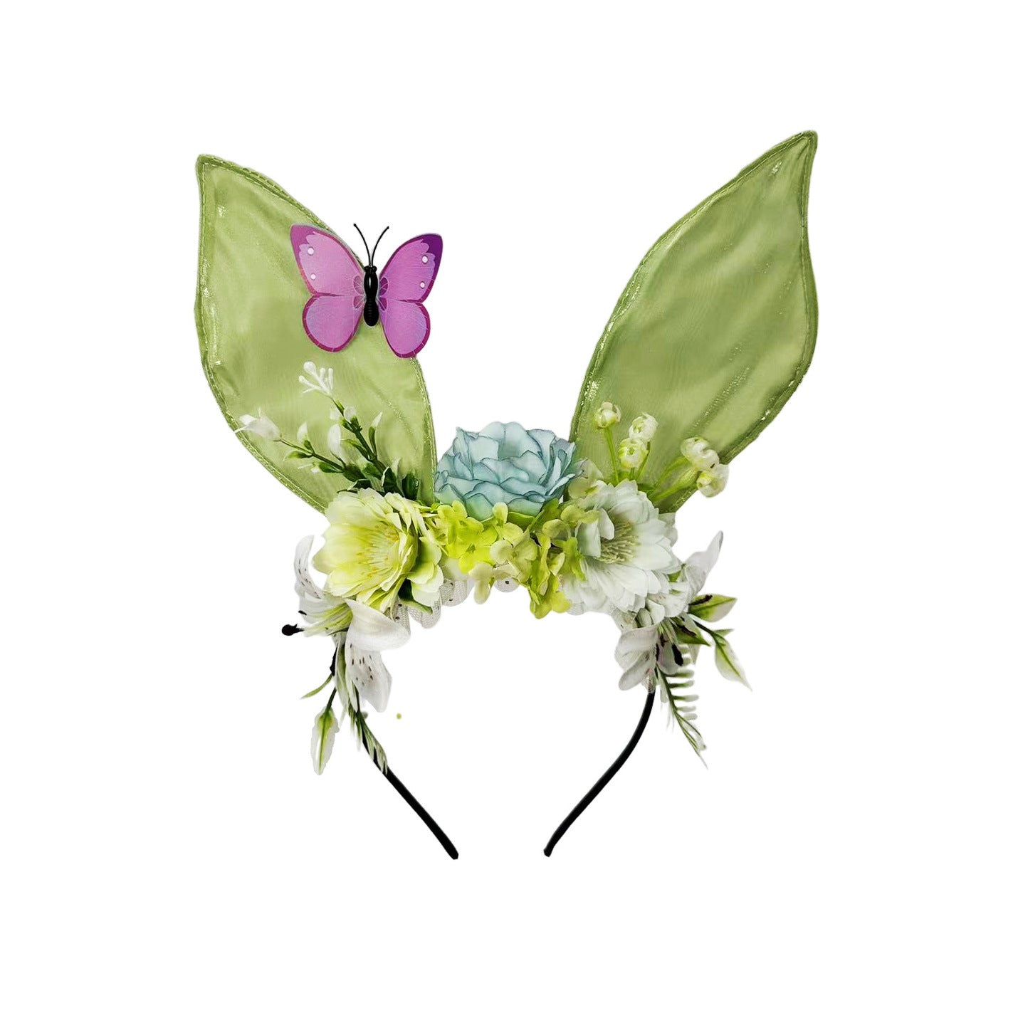 Wholesale 5pcs Flower Rabbit Ears Mesh Rabbit Easter Butterfly Headband