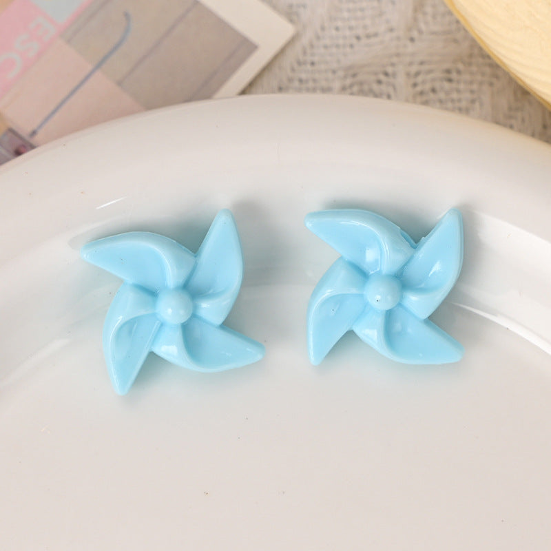 Wholesale  10pcs/pack Colorful small windmill loose beads with holes and special shaped beads