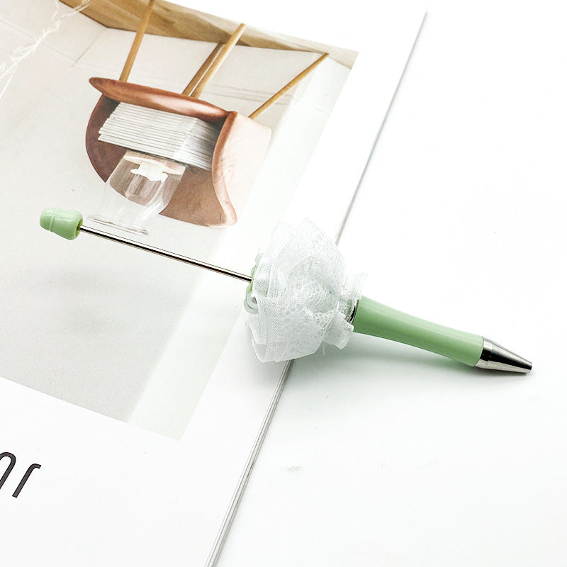 wholesale beadable pens DIY heavy bead pen mesh pearl bead pen