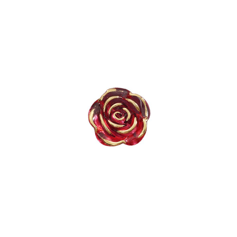 Wholesale 10pcs small flower acrylic accessories imitation rose DIY Beads