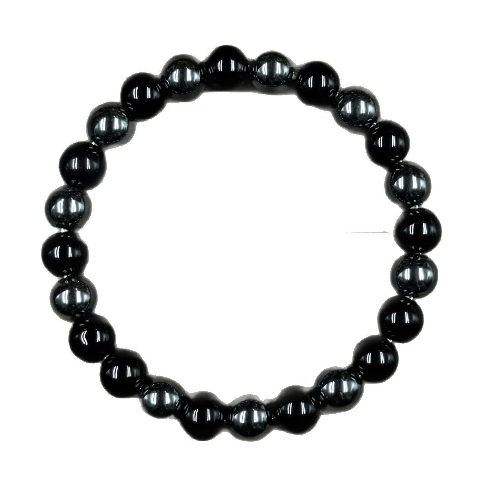 Wholesale Obsidian and Hematite Beaded Bracelet