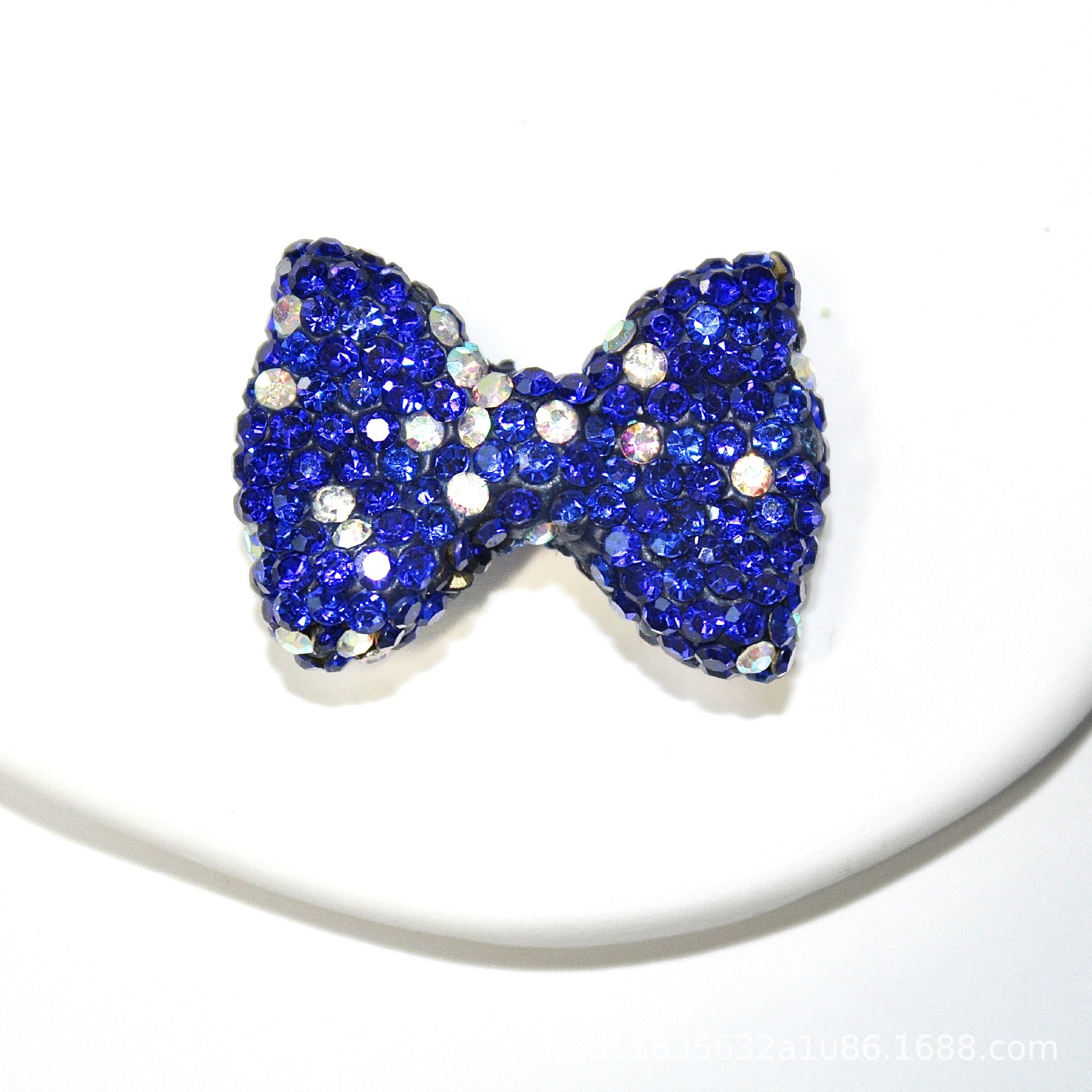 Wholesale 10pcs Two-color sparkling diamond bowknot Crystal Beads