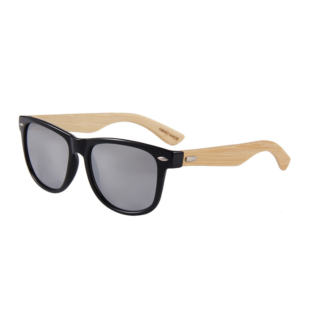 Wholesale Bamboo Wood Color Film PC Sunglasses