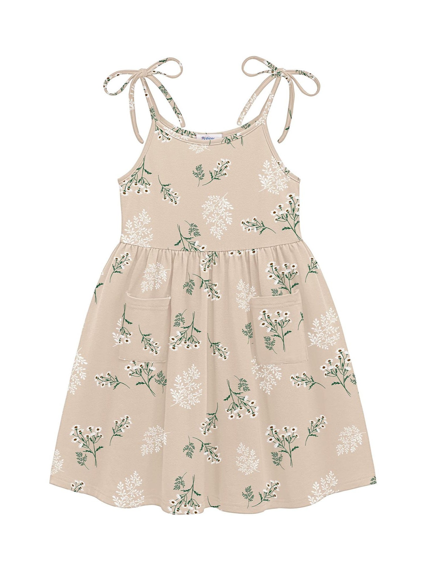 Wholesale Stylish Cotton Baby Girl Sleeveless Printed Dress With Pockets For Summer Everyday Wear And Resale