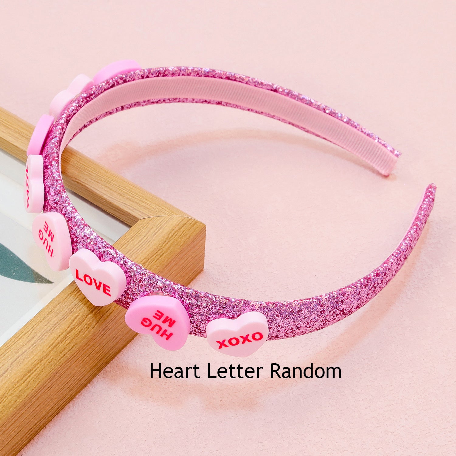 Wholesale Valentine's Day Shiny Heart Letters Headband