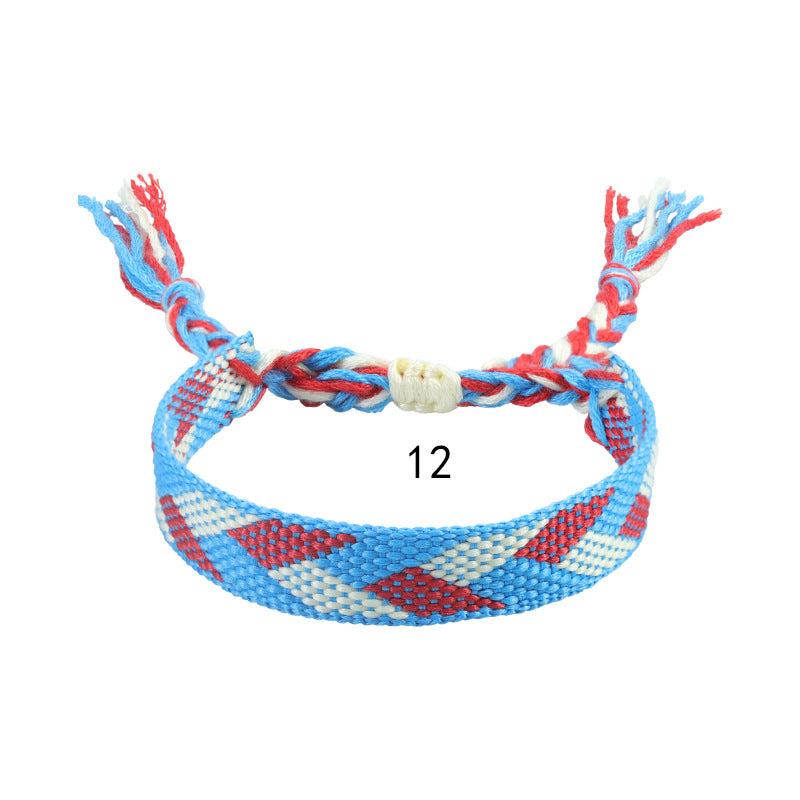 Wholesale Bohemian Ethnic Style Cotton and Linen Braided Bracelets