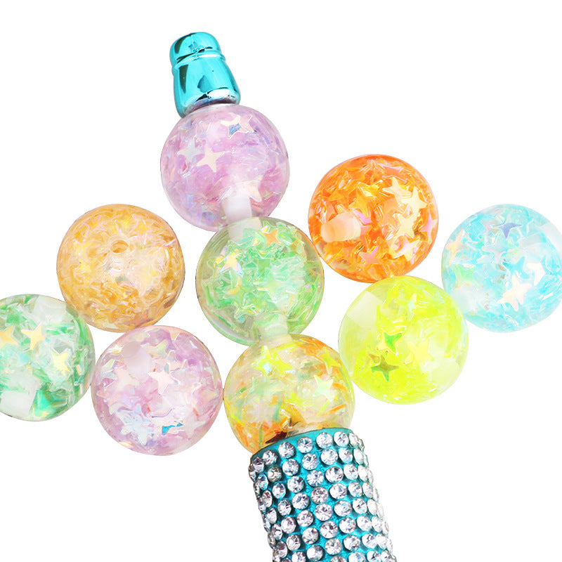 Wholesale 10pcs/pack Acrylic four-pointed star card loose DIY beads