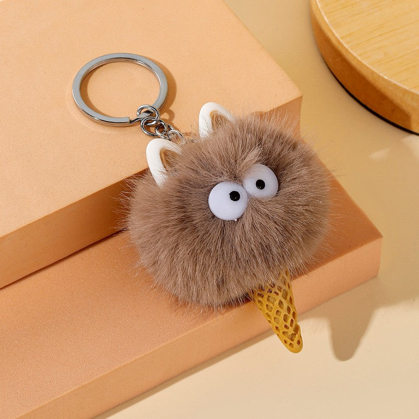 Wholesale Cartoon Ice Cream Plush Keychain
