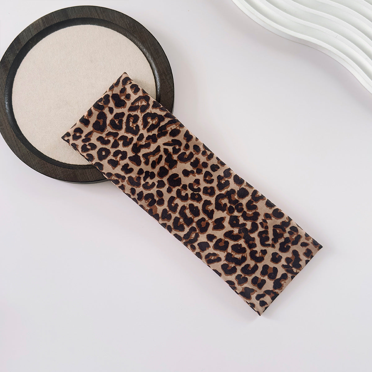 Wholesale High elasticity wide edge leopard print headband