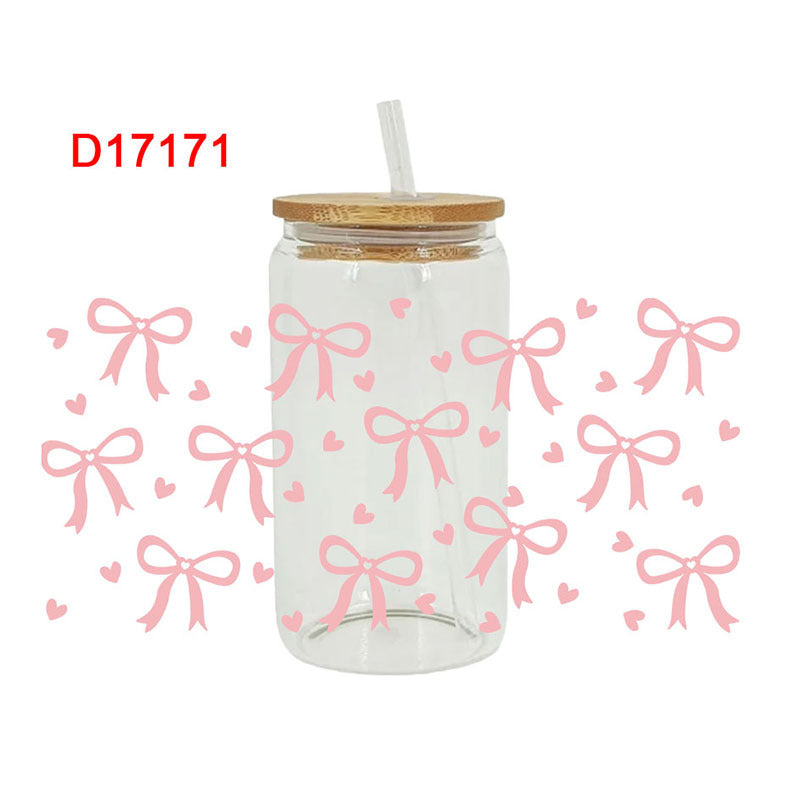Wholesale Cute cartoon and simple 16oz Cup UV DTF Wrap