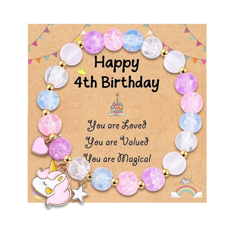 Wholesale Sparkling Crystal Easter Gold Bead Pink Rabbit Bracelet