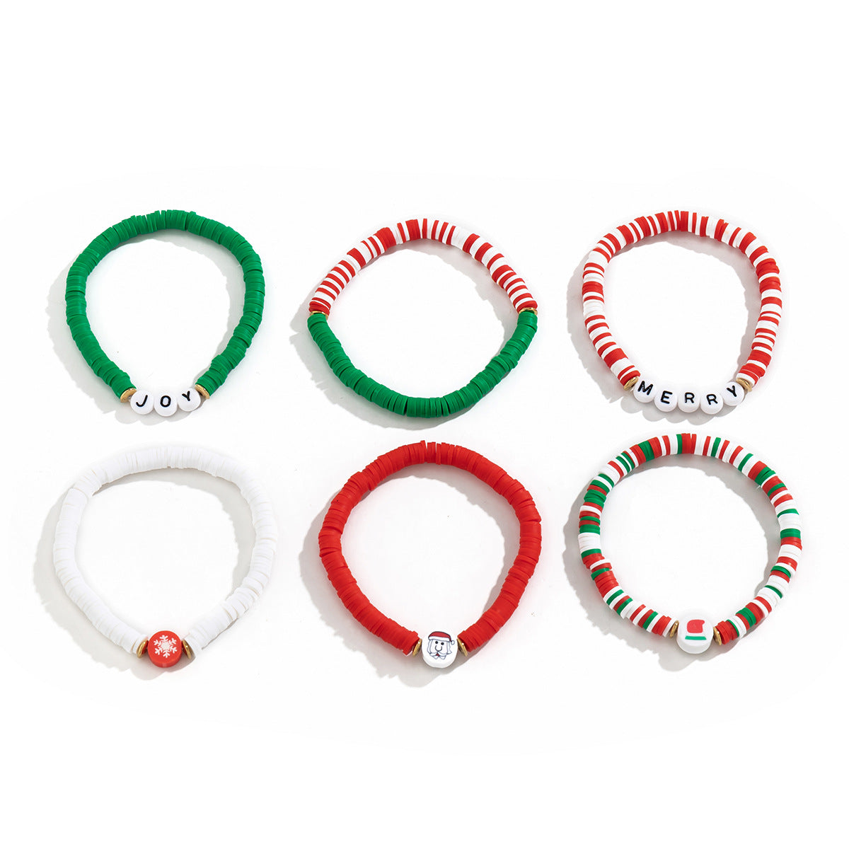 Wholesale Christmas letter contrasting bracelet Layered Bracelet Set