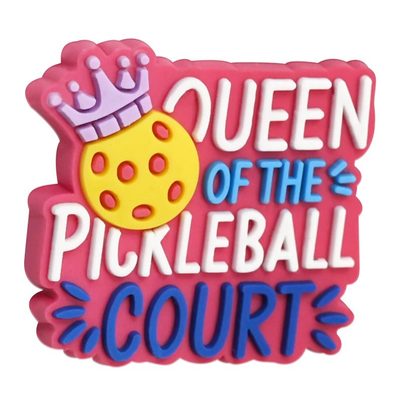 Wholesale Random 100pcs pickleball sports series bead pen patch handmade DIY beads