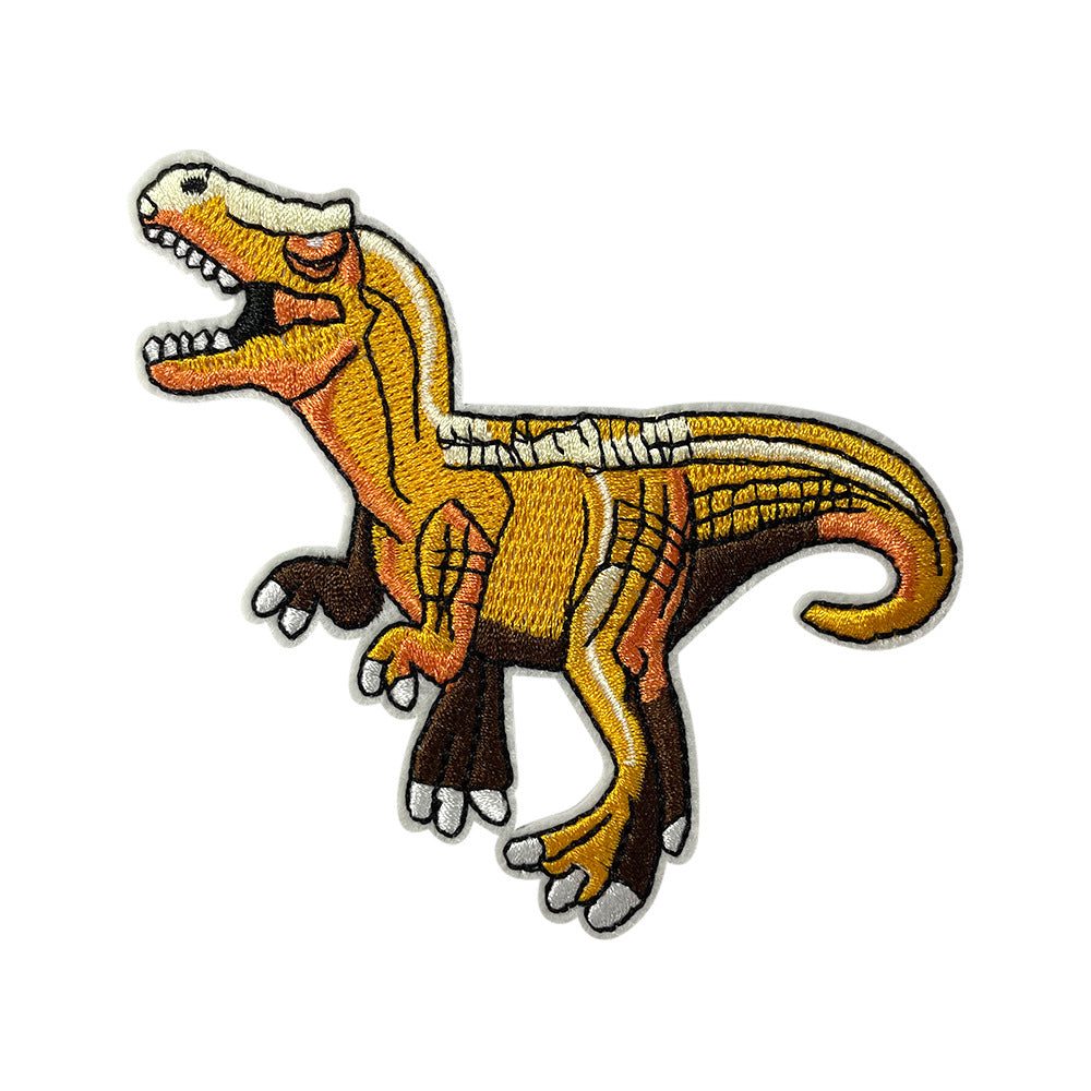 Wholesale Cartoon Dinosaur Decorative Embroidered Patches For Clothing DIY Iron On Craft Supply