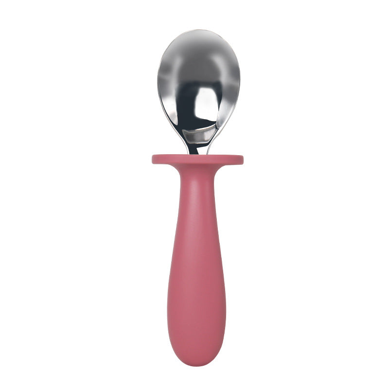 Wholesale of 10PCS Baby Silicone Short Handle Forks