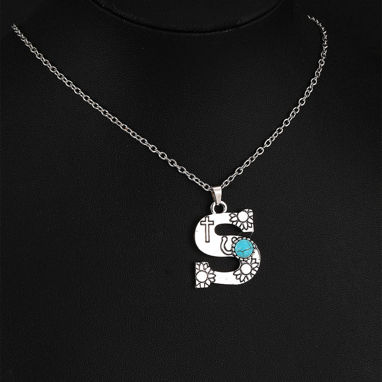 Wholesale Bohemian style English letter necklace