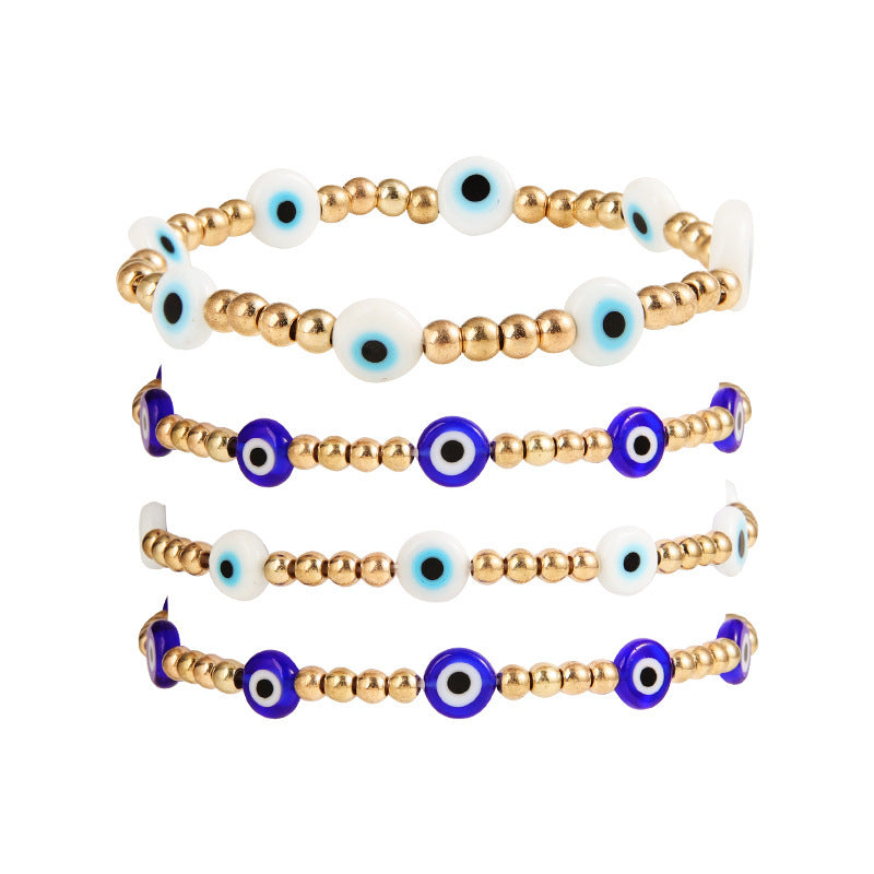 Wholesale Devil' s Eye gold beads beaded bracelet