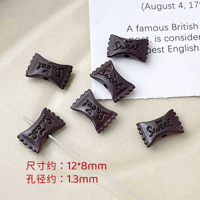 Wholesale 10pcs Dopamine Christmas Series Colorful Love Gift Box Beads