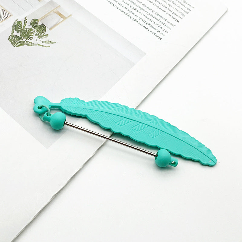 Wholesale New Leaf Shaped Candy Colored DIY Beadable Pens
