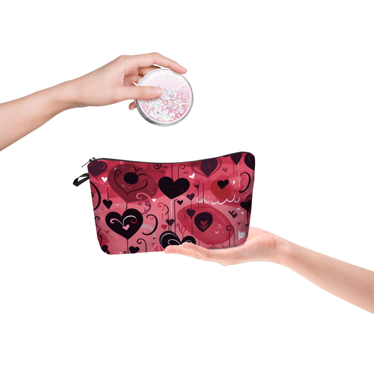 Wholesale Valentine's Day Love Series Cosmetic Bag Travel Bag Toiletries Bag