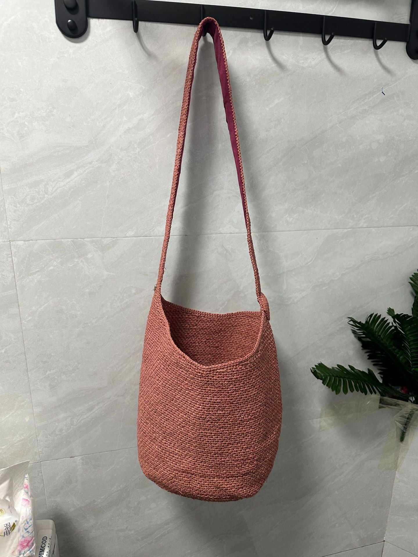 Wholesale Bucket Bag Hand-woven Raffia Shoulder Bag