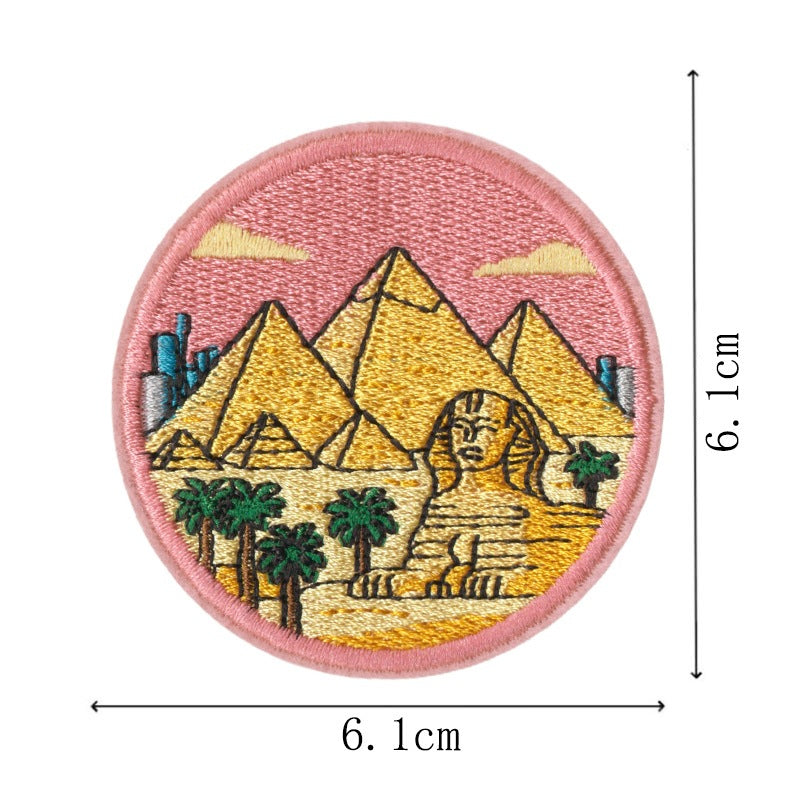 Wholesale World Landmark Embroidered Patches Set Of 9 Iron On DIY Decorative Gift For et