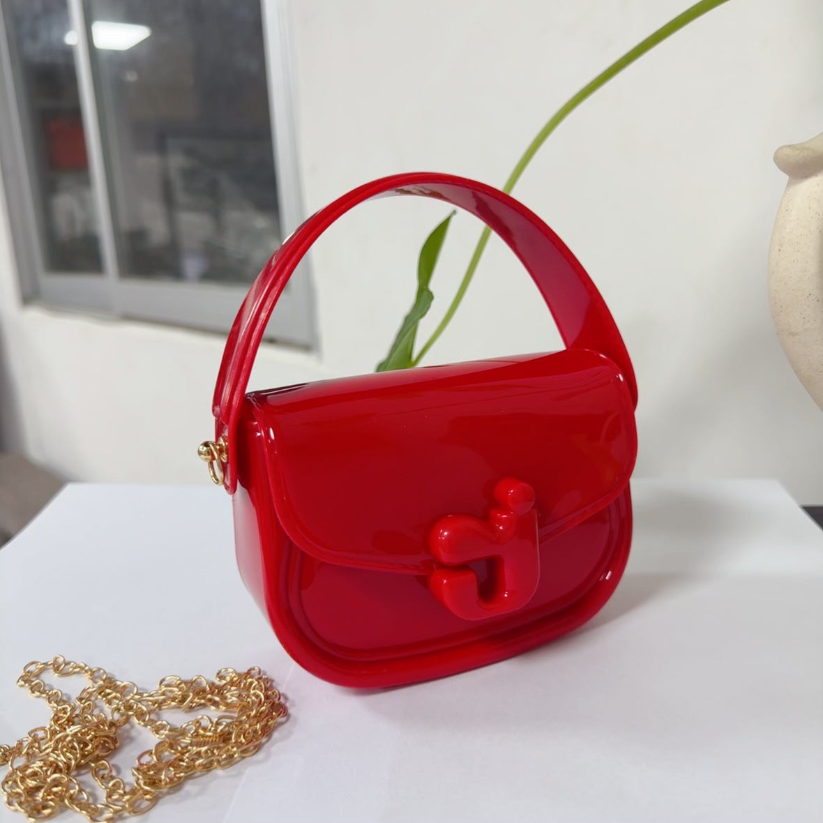 Wholesale Letter jelly bag hand-held single shoulder crossbody PVC coin purse