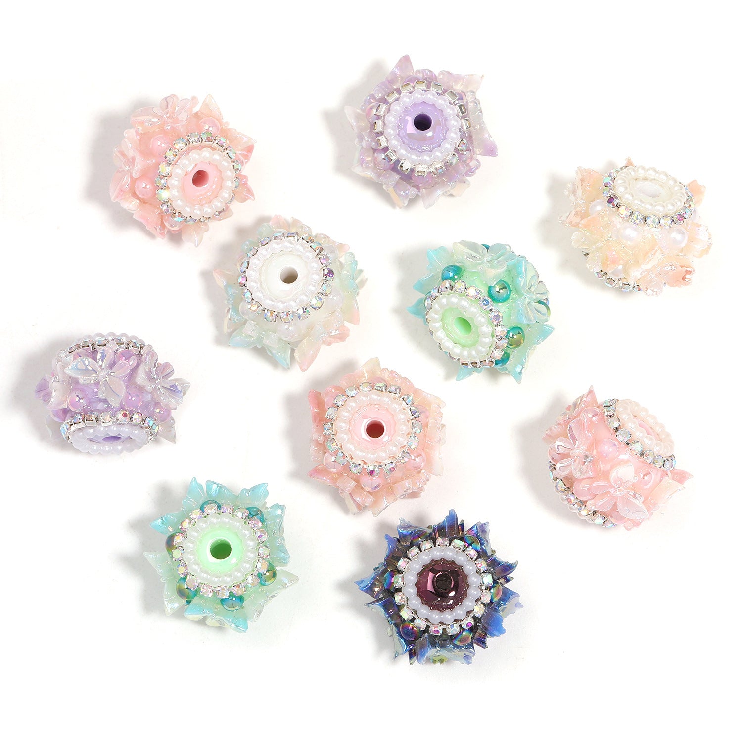 Wholesale Random   10pcs/pack   Butterfly Flower Beads  Fancy Beads