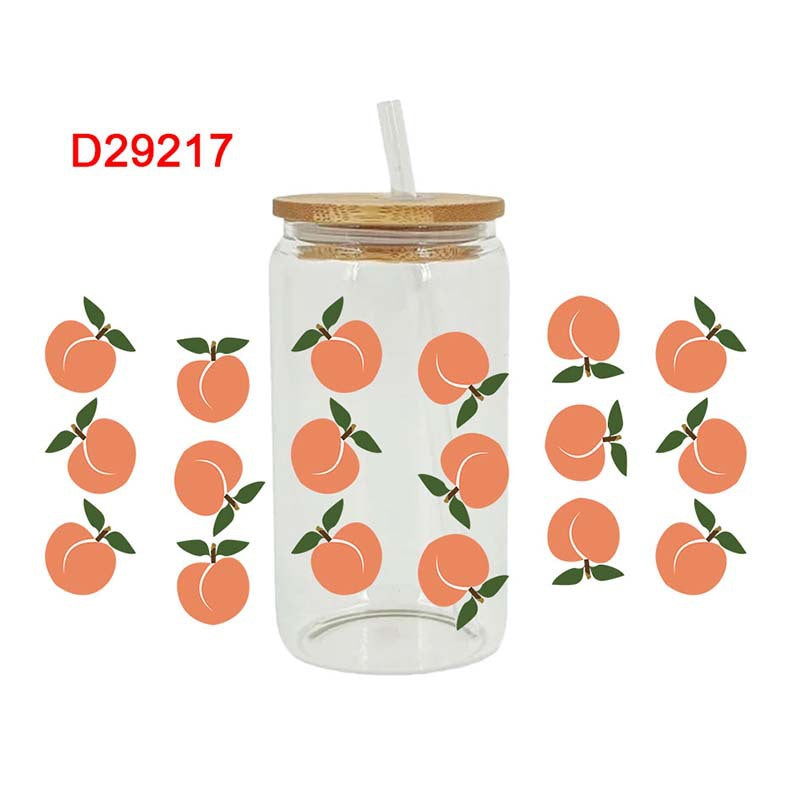 Wholesale Colorful Fruits 16oz Cup UV DTF Wrap