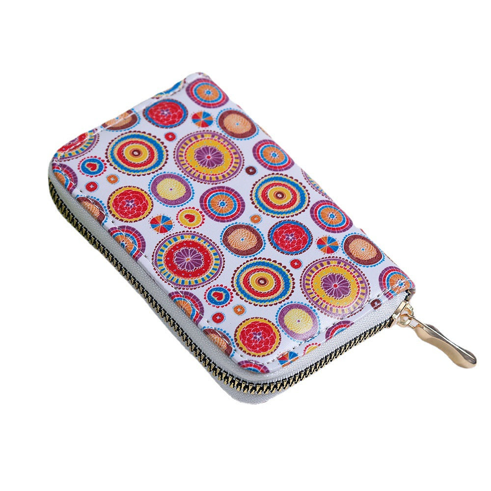 Pujo al por mayor PU Organo Short Impresión Single Single Suptor de la tarjeta de cremallera