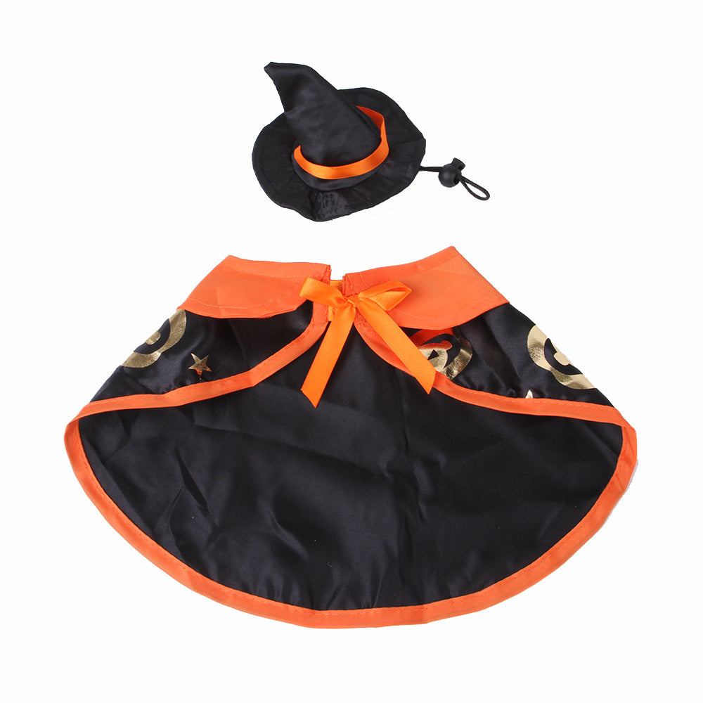 Wholesale 2PCS Halloween Pumpkin Pet Set Polyester Cloak
