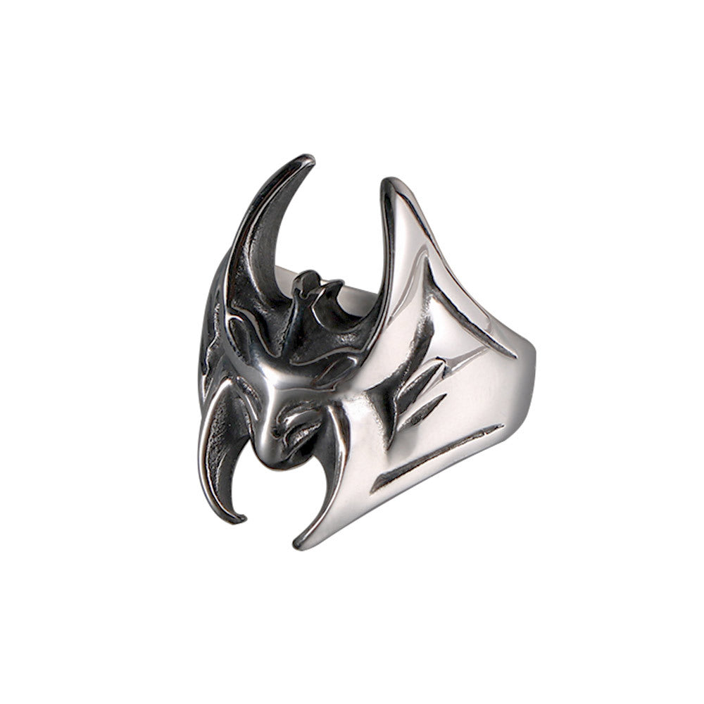 Wholesale Vintage Batman Titanium Hip Hop Ring