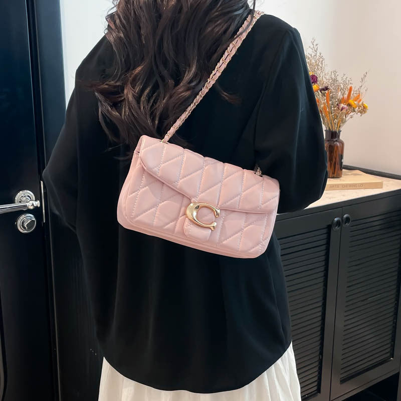 Wholesale Diamond embroidery chain crossbody bag small square bag underarm