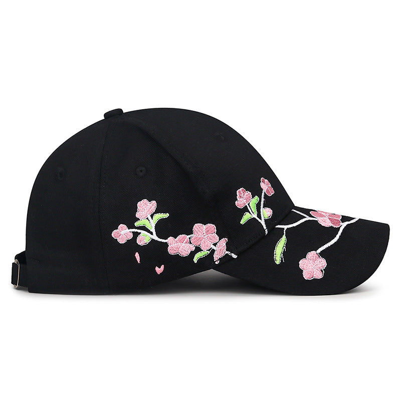 Wholesale Plum Blossom Embroidery Chinese Style Curved Brim Baseball Cap