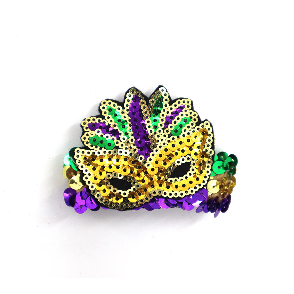 Wholesale Carnival Sequin Gold Purple Green Bracelet
