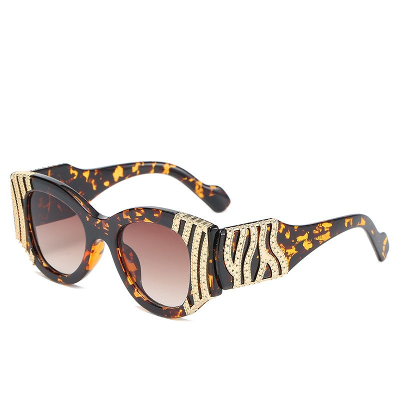 Wholesale Heavy metal retro sunglasses outdoor sun protection sunglasses